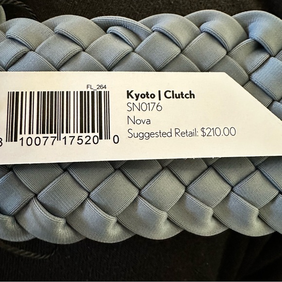 Naghedi Kyoto Grey Woven Clutch - Picture 4 of 4